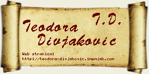 Teodora Divjaković vizit kartica